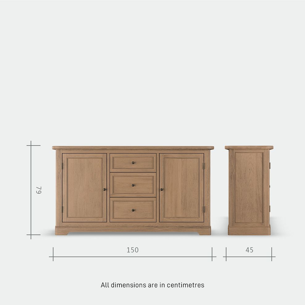 Brennan Antique Finish Solid Oak Large Sideboard 8