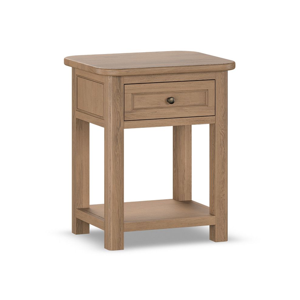 Brennan Antique Finish Solid Oak Side Table 1