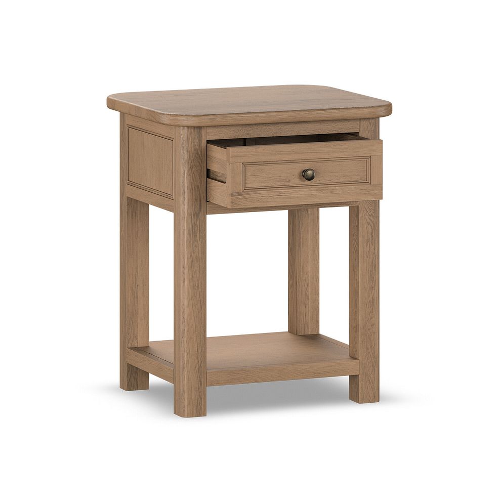 Brennan Antique Finish Solid Oak Side Table 2