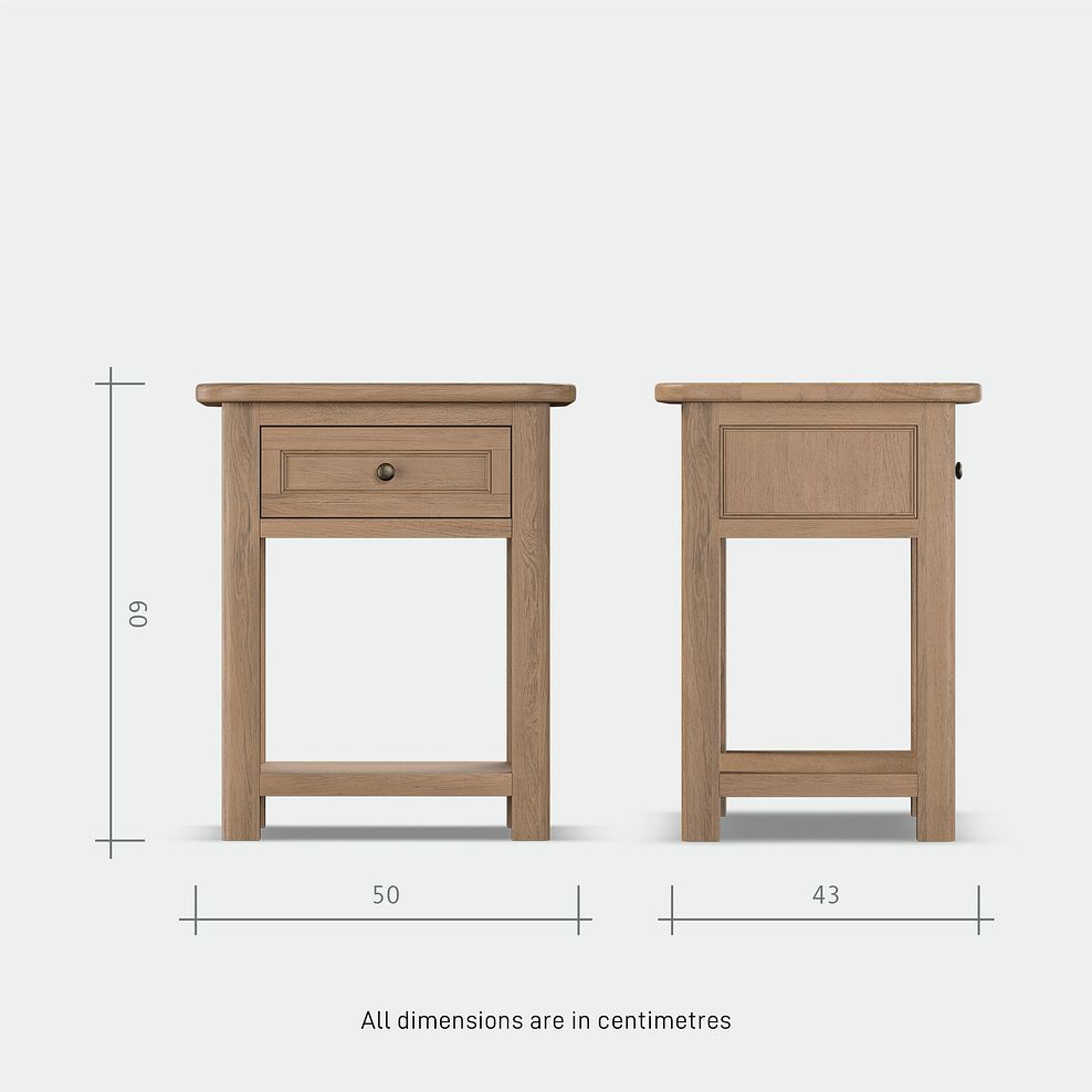 Brennan Antique Finish Solid Oak Side Table 6
