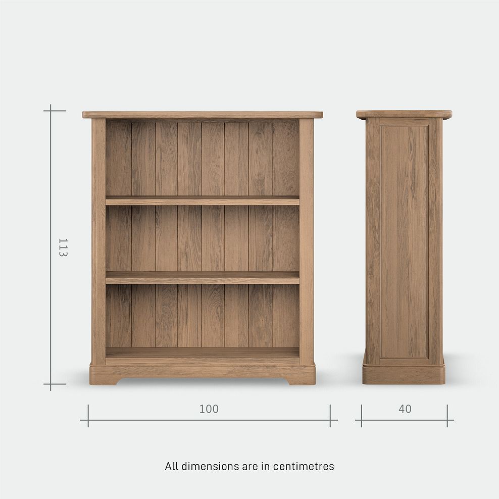 Brennan Antique Finish Solid Oak Small Bookcase 6
