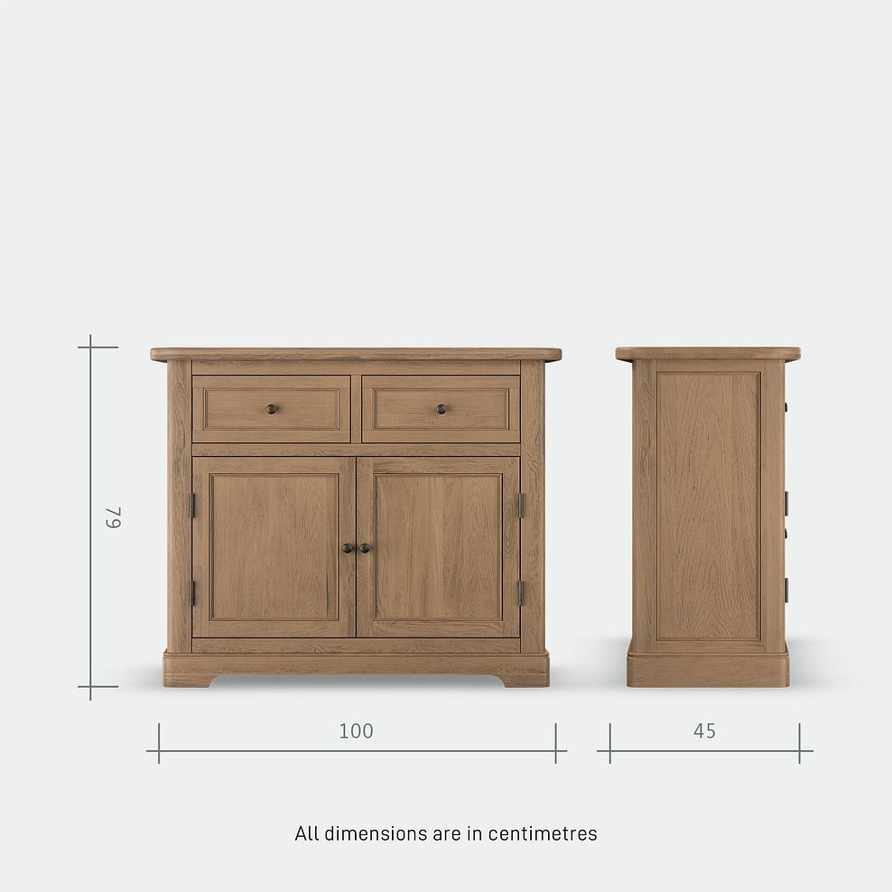 Brennan Antique Finish Solid Oak Small Sideboard 9