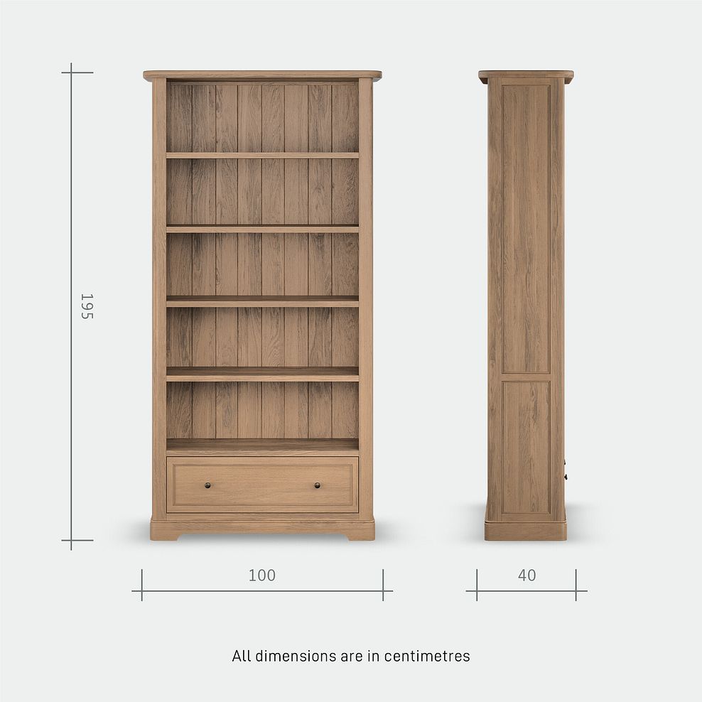 Brennan Antique Finish Solid Oak Tall Bookcase 7