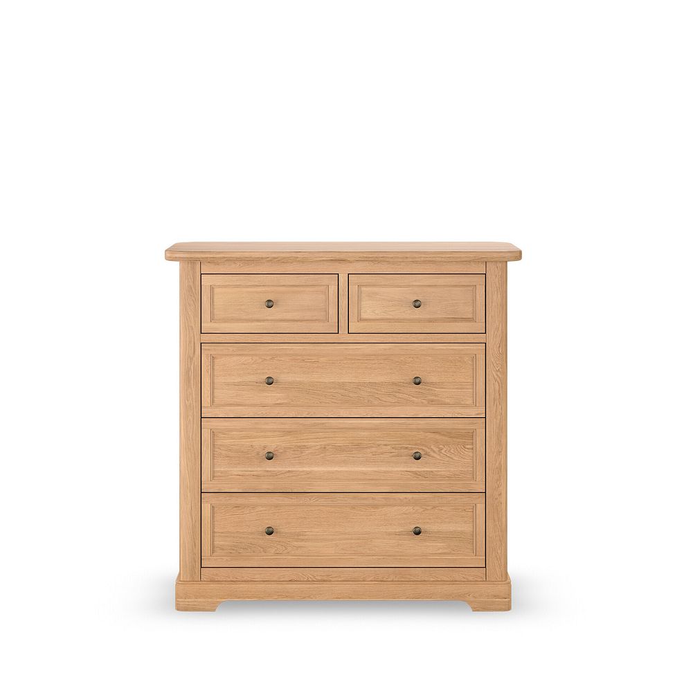 Brennan Natural Solid Oak 2+3 Chest of Drawers 5