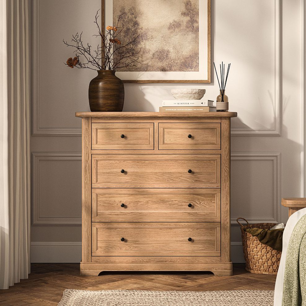 Brennan Natural Solid Oak 2+3 Chest of Drawers 1