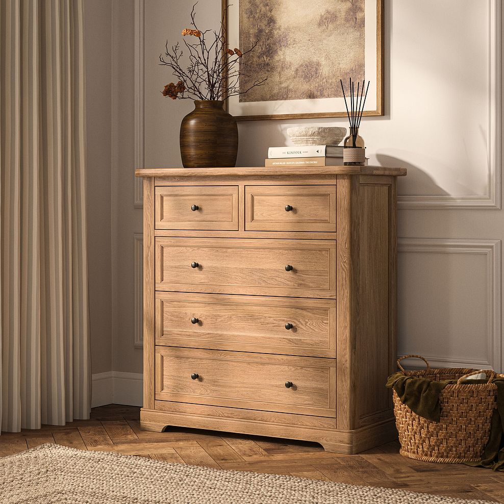 Brennan Natural Solid Oak 2+3 Chest of Drawers 2
