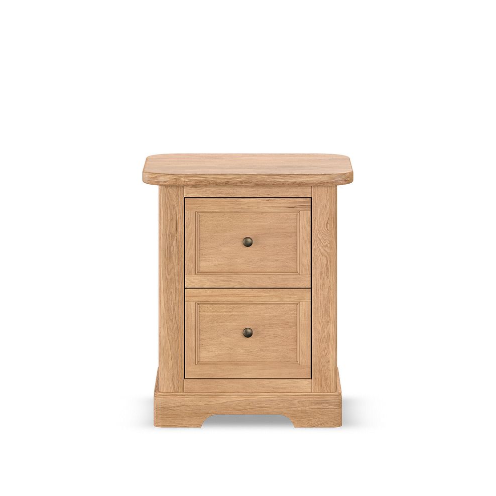 Brennan Natural Solid Oak 2 Drawer Bedside  5