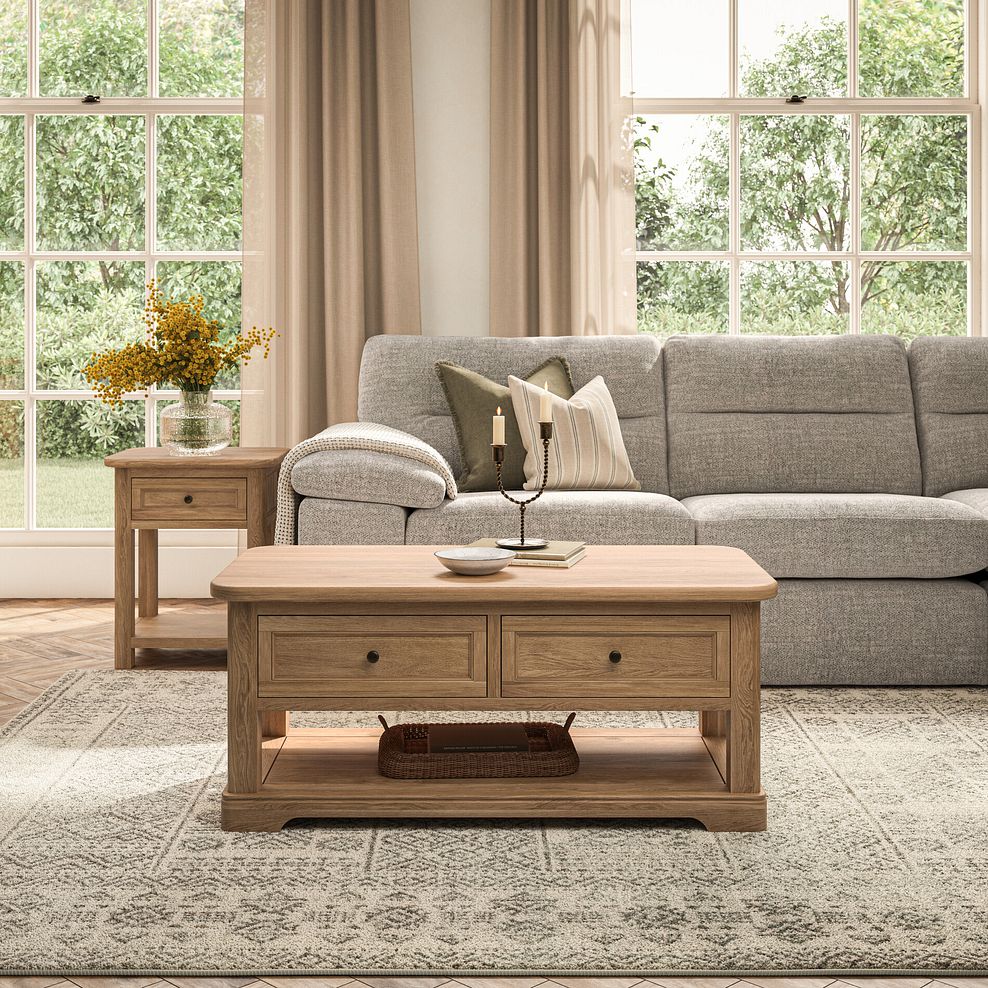 Brennan Natural Solid Oak Coffee Table 2