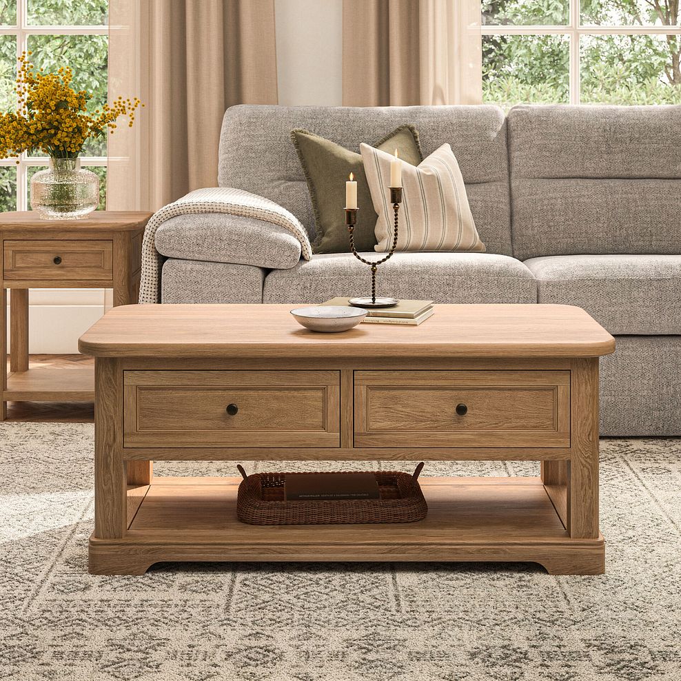 Brennan Natural Solid Oak Coffee Table 2