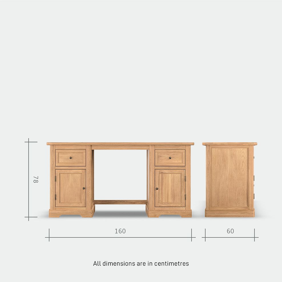 Brennan Natural Solid Oak Computer Desk 11