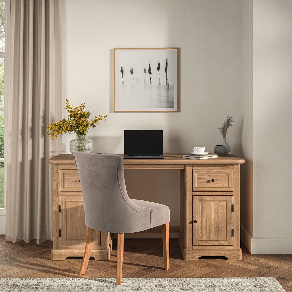 Brennan Natural Solid Oak Computer Desk 2