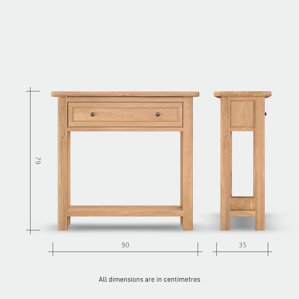 Brennan Natural Solid Oak Console Table 11