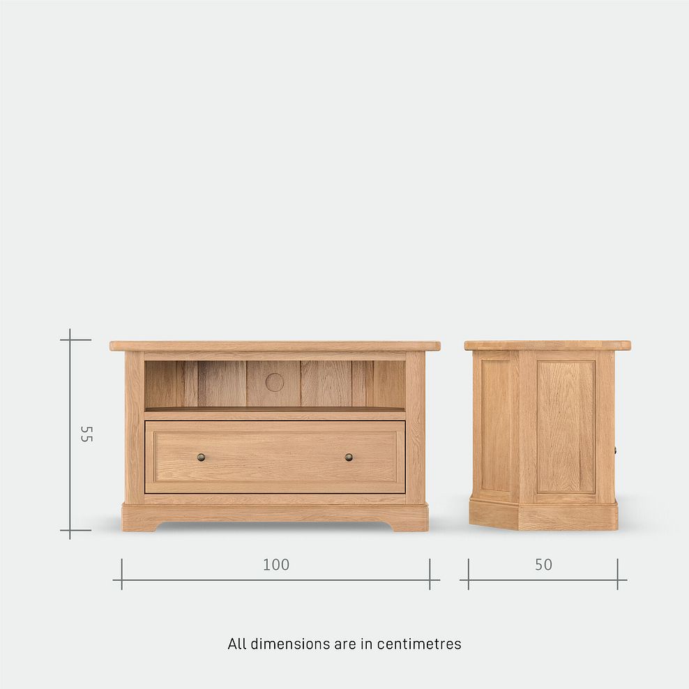 Brennan Natural Solid Oak Corner TV Unit 12