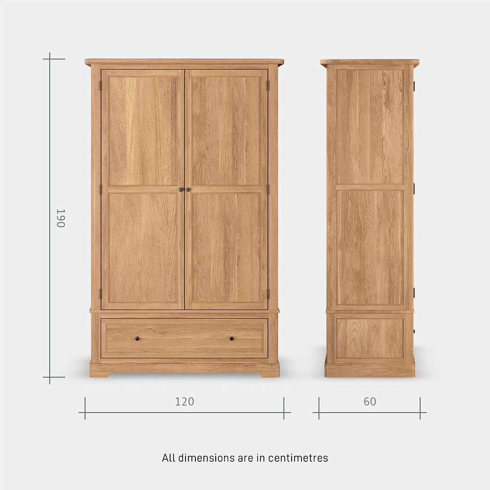 Brennan Natural Solid Oak Double Wardrobe 11