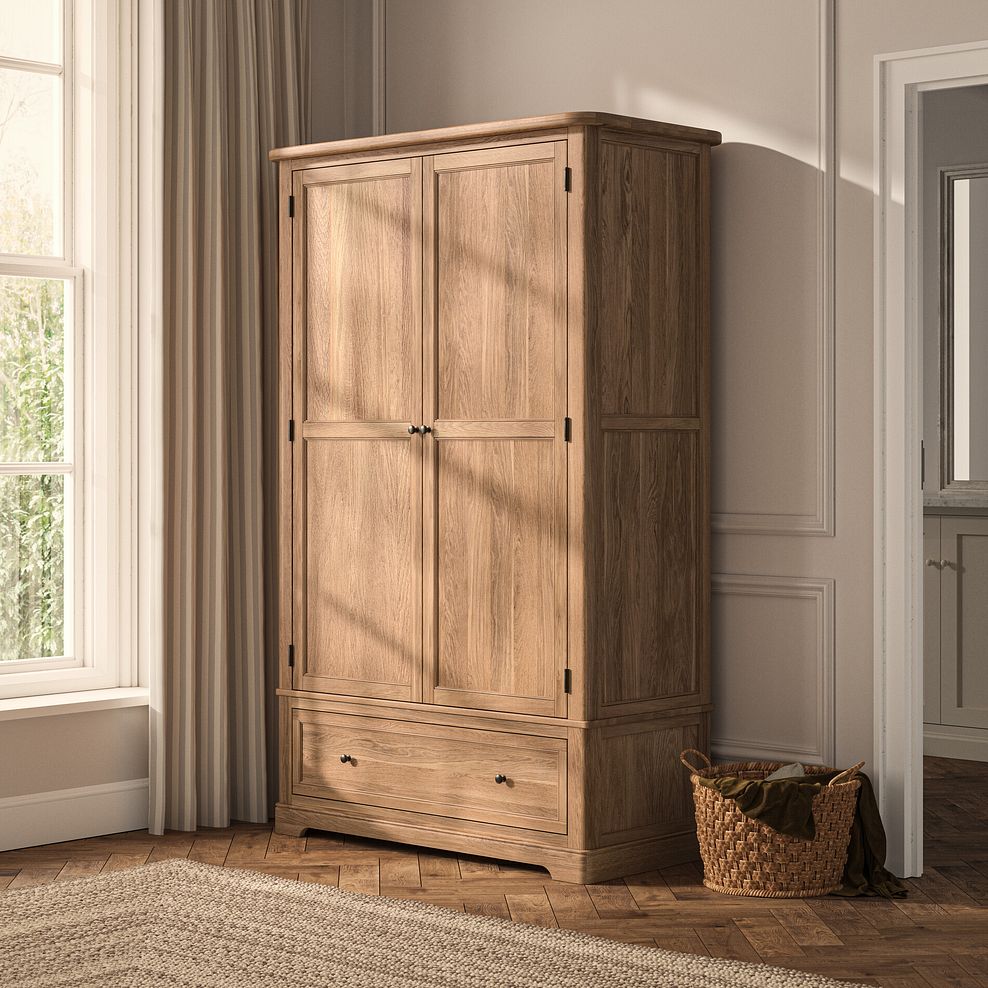 Brennan Natural Solid Oak Double Wardrobe 1