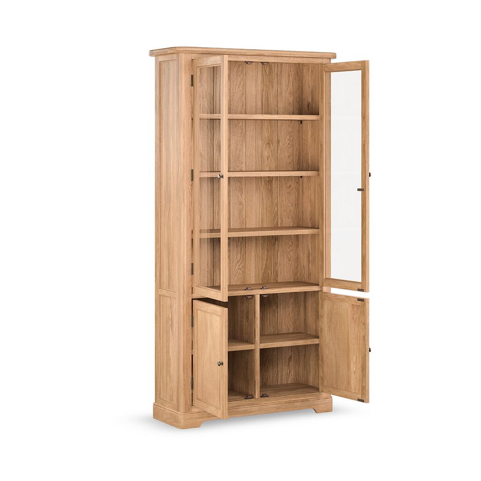 Brennan Natural Solid Oak Glazed Display Cabinet 4