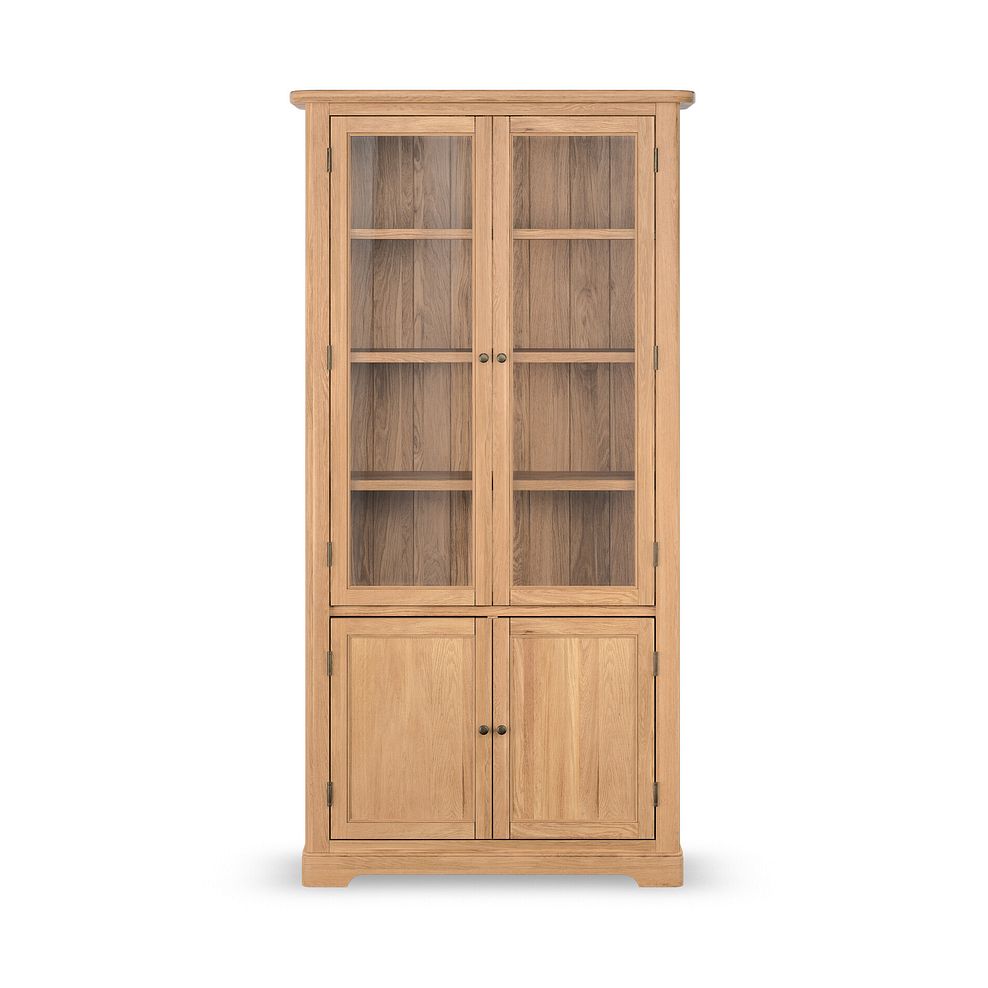Brennan Natural Solid Oak Glazed Display Cabinet 5