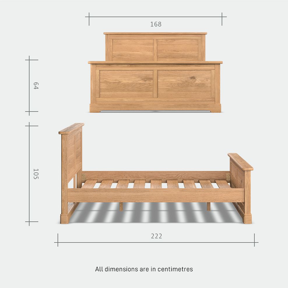 Brennan Natural Solid Oak King-size Bed 11