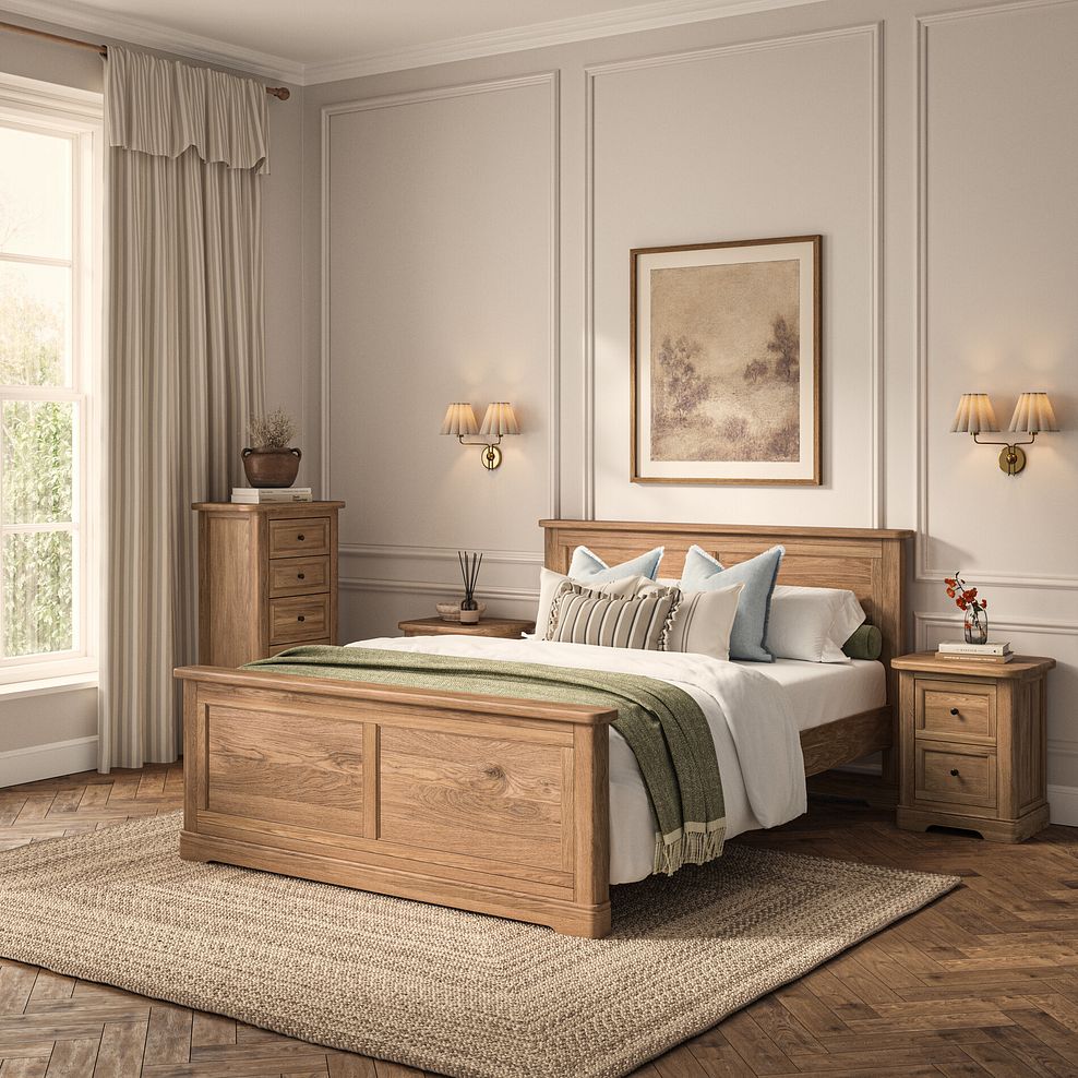 Brennan Natural Solid Oak King-size Bed 2