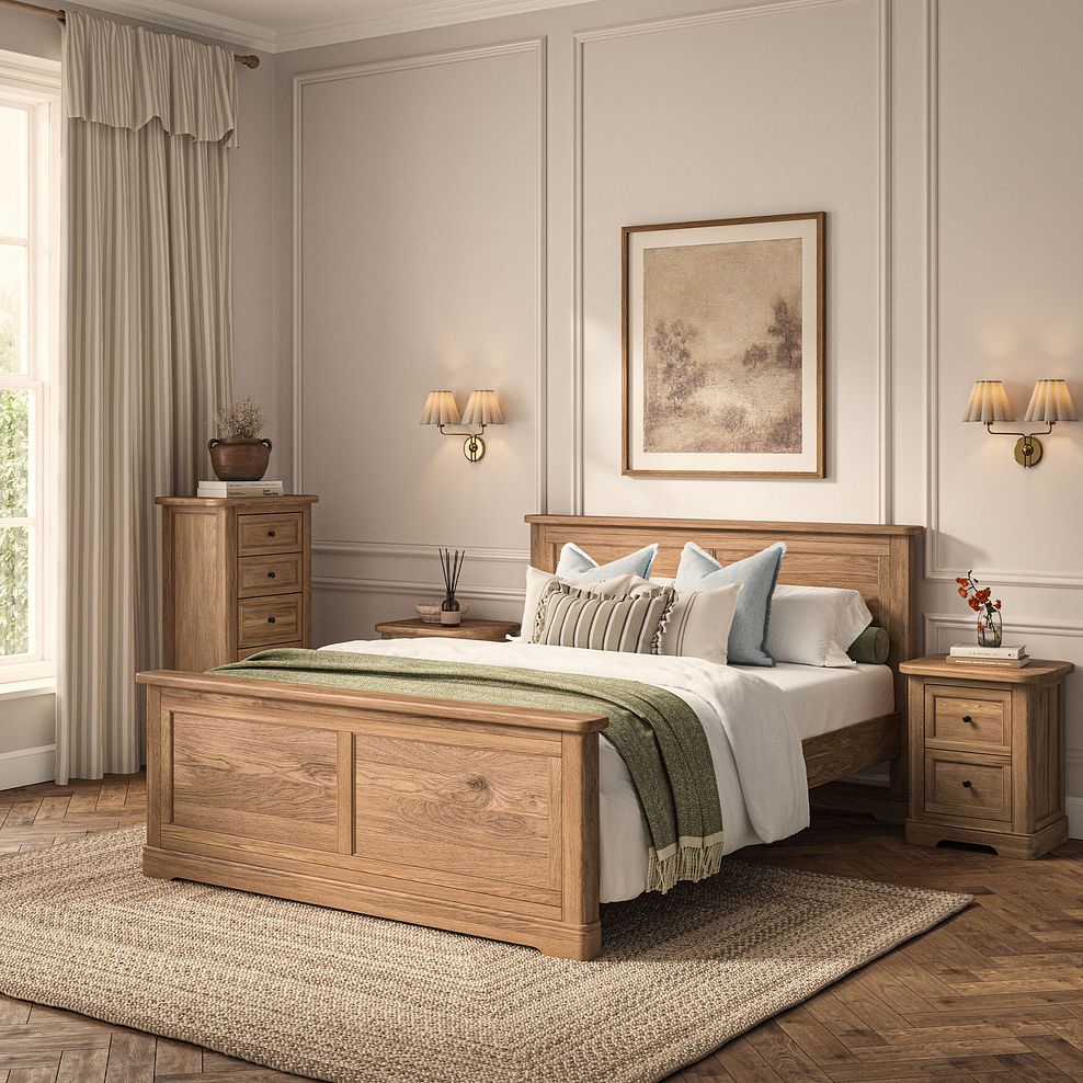 Brennan Natural Solid Oak King-size Bed 1
