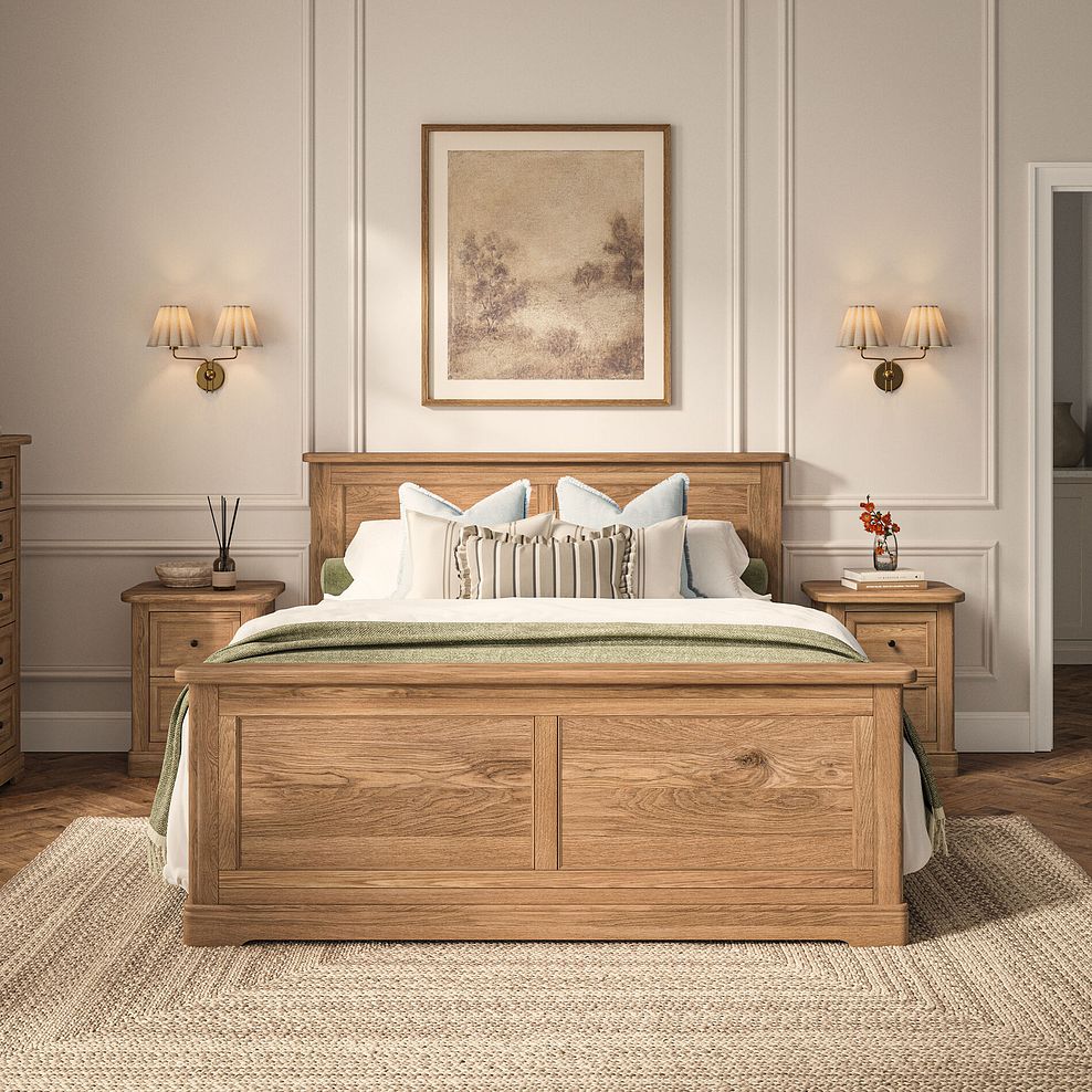 Brennan Natural Solid Oak King-size Bed 2