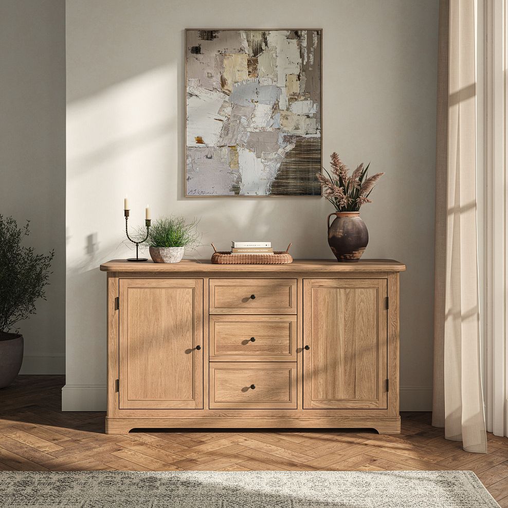 Brennan Natural Solid Oak Large Sideboard 1