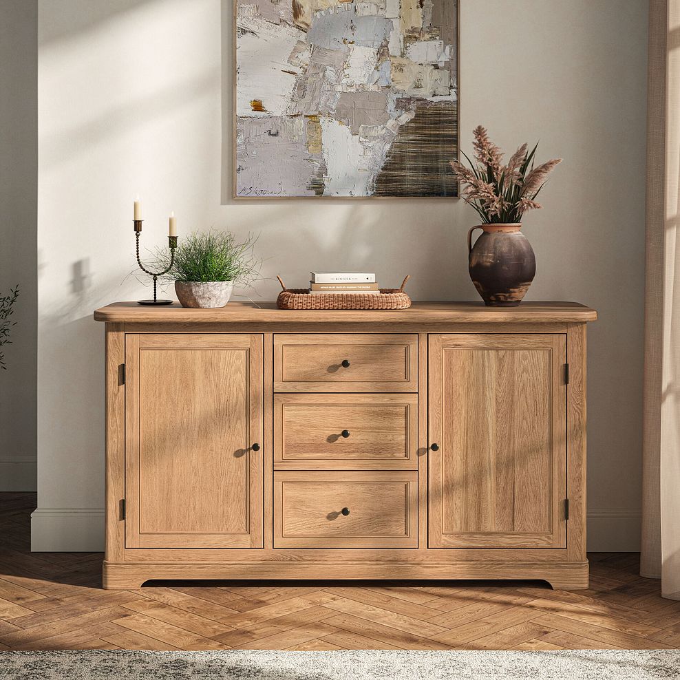 Brennan Natural Solid Oak Large Sideboard 1