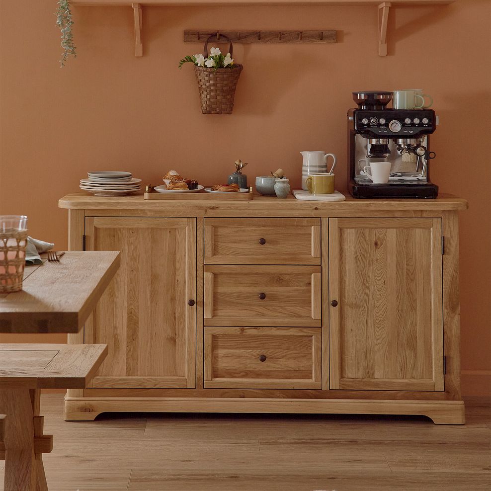 Brennan Natural Solid Oak Large Sideboard 1