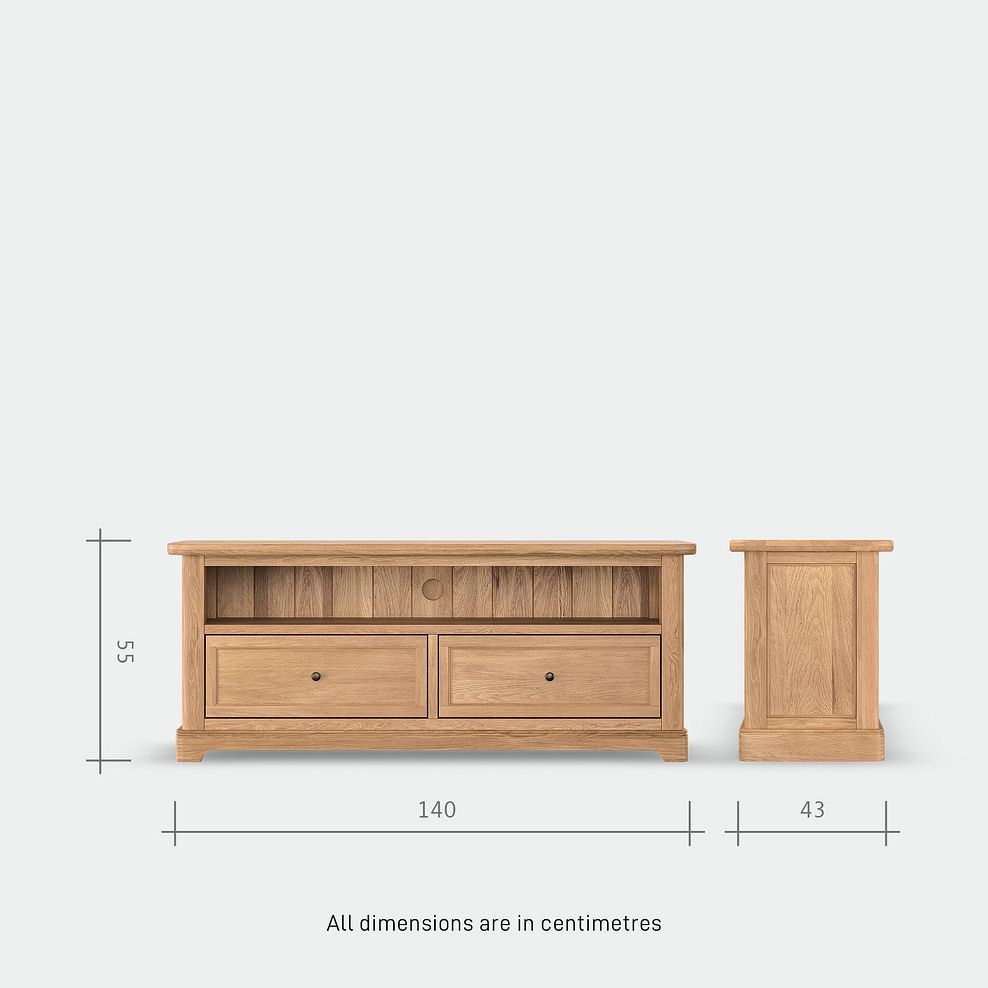 Brennan Natural Solid Oak Large TV Unit 11