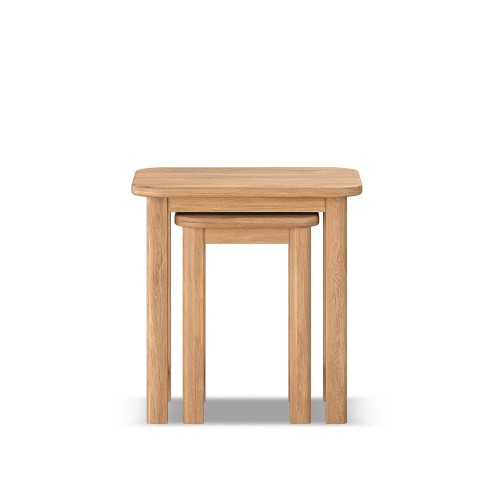 Brennan Natural Solid Oak Nest of 2 Tables 5