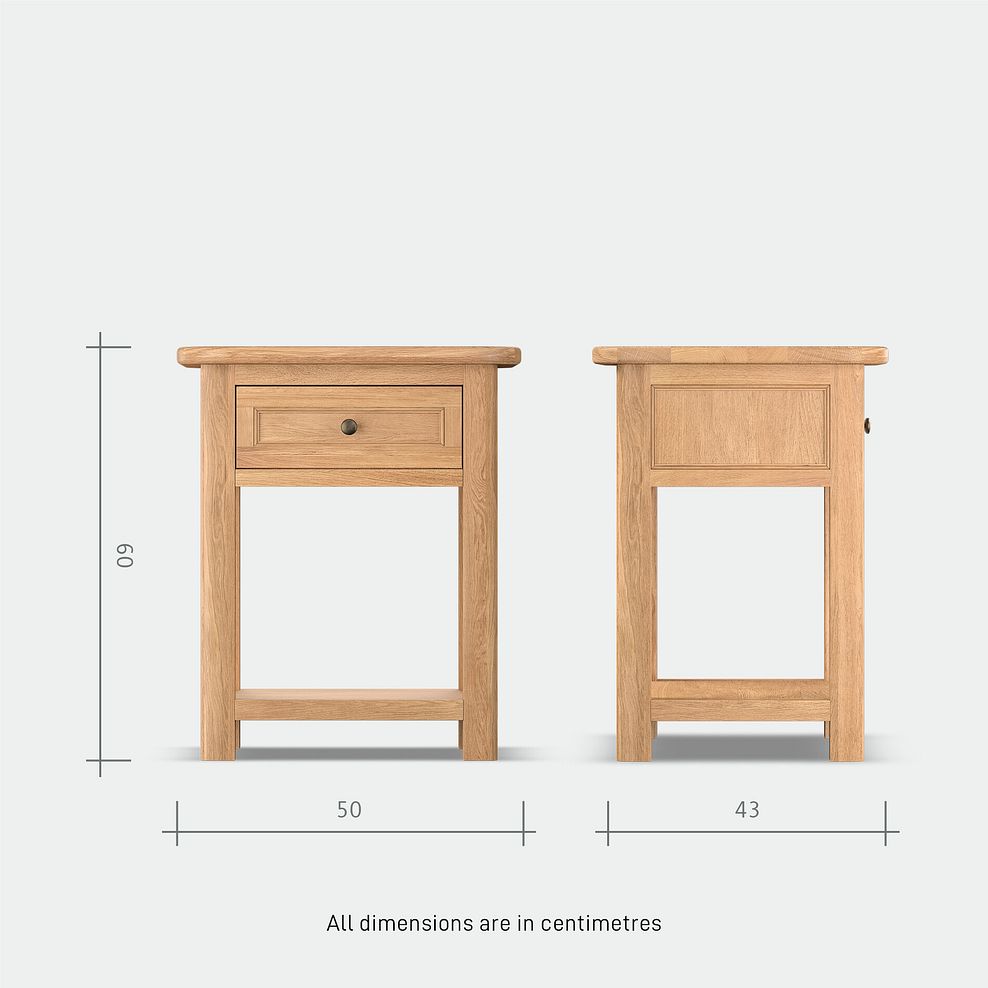 Brennan Natural Solid Oak Side Table 9