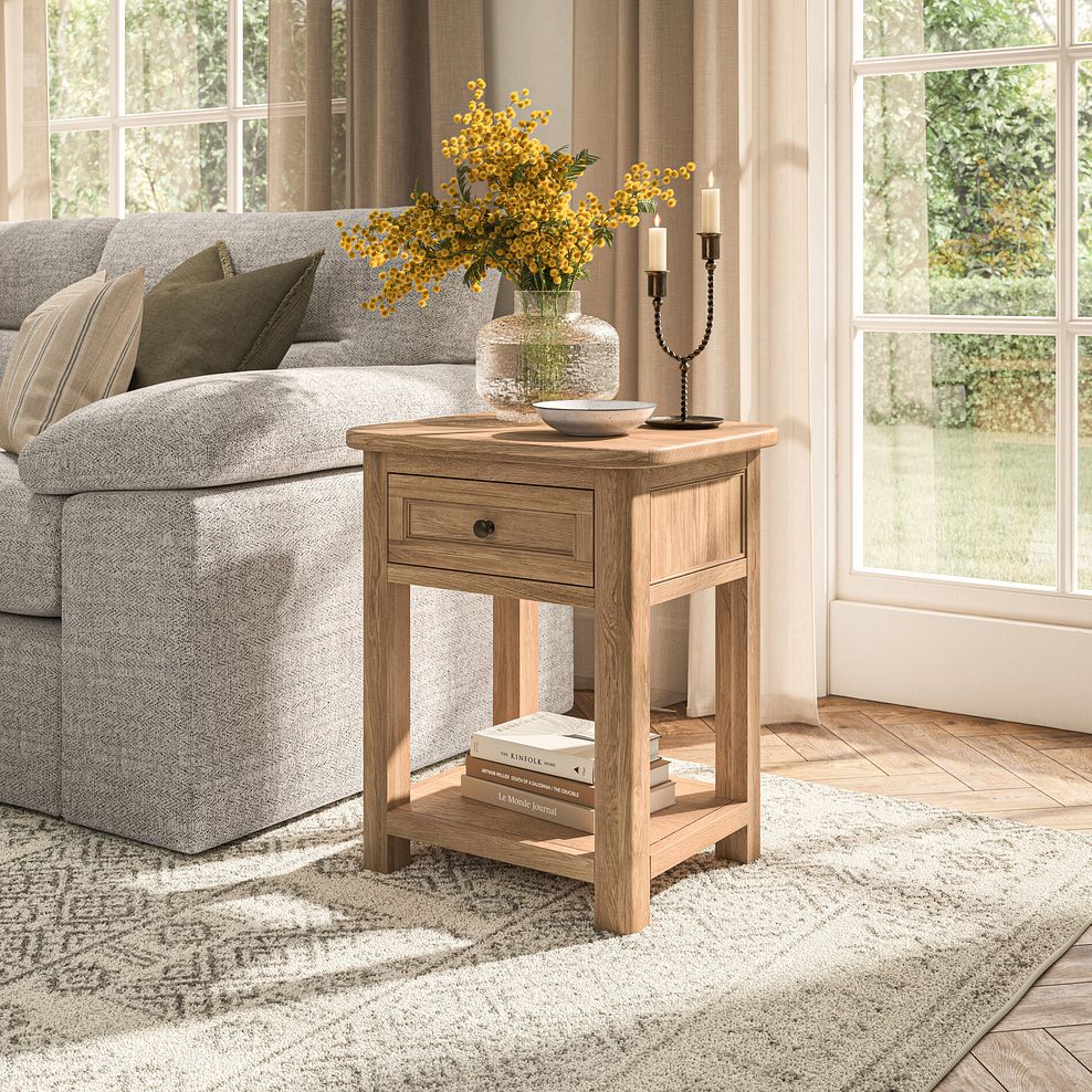 Brennan Natural Solid Oak Side Table 2