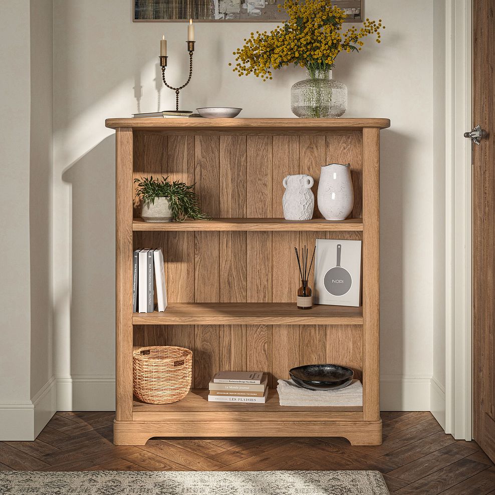 Brennan Natural Solid Oak Small Bookcase 1