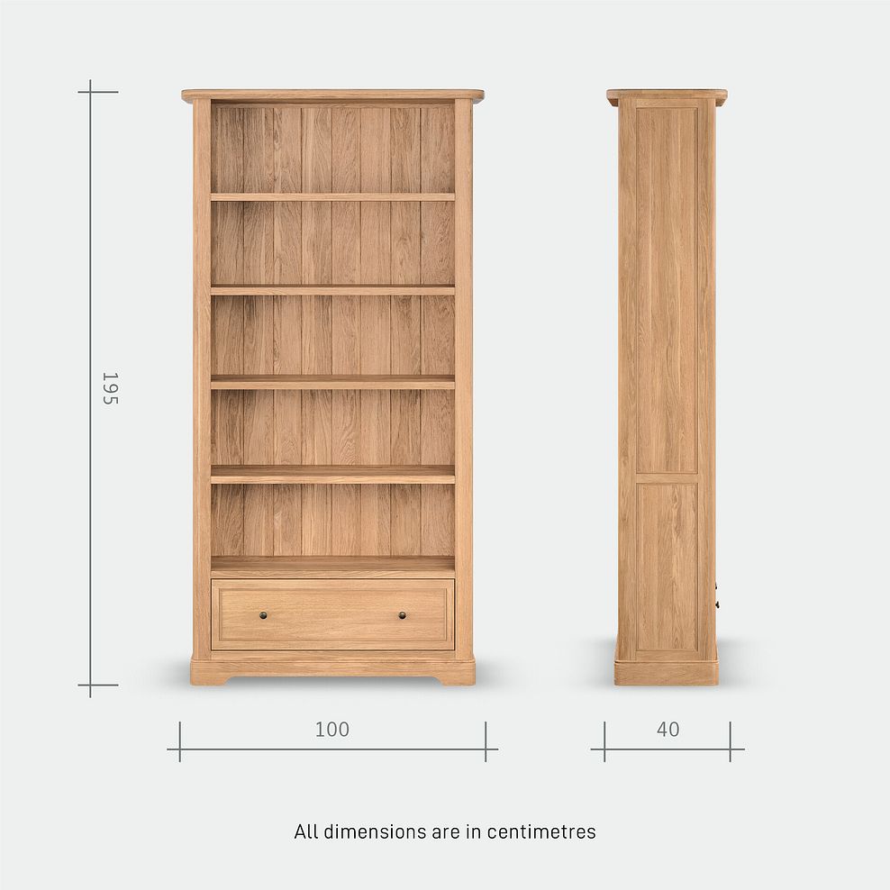 Brennan Natural Solid Oak Tall Bookcase 11