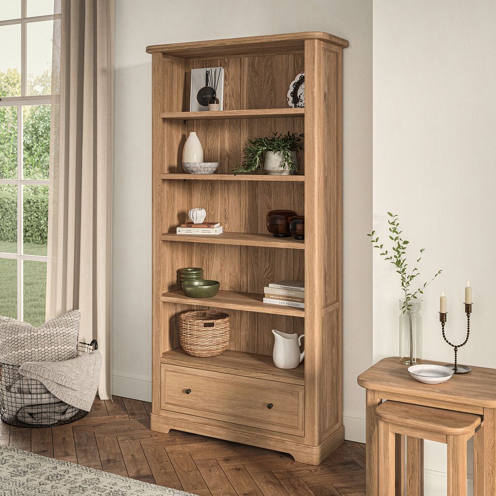 Brennan Natural Solid Oak Tall Bookcase 2
