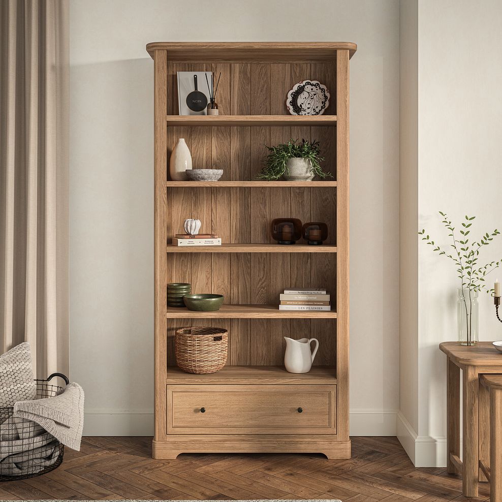Brennan Natural Solid Oak Tall Bookcase 1