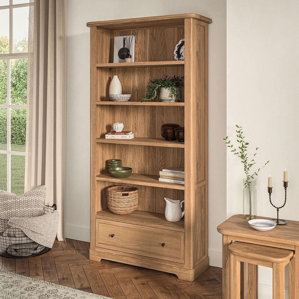 Brennan Natural Solid Oak Tall Bookcase 2