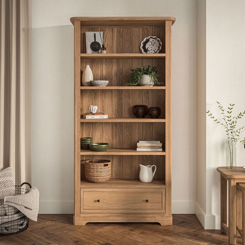 Brennan Natural Solid Oak Tall Bookcase 1