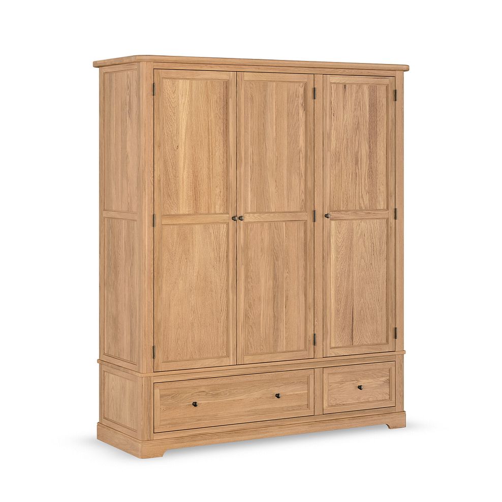 Brennan Natural Solid Oak Triple Wardrobe 3