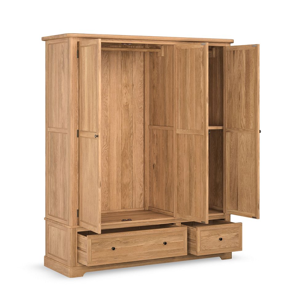 Brennan Natural Solid Oak Triple Wardrobe 4