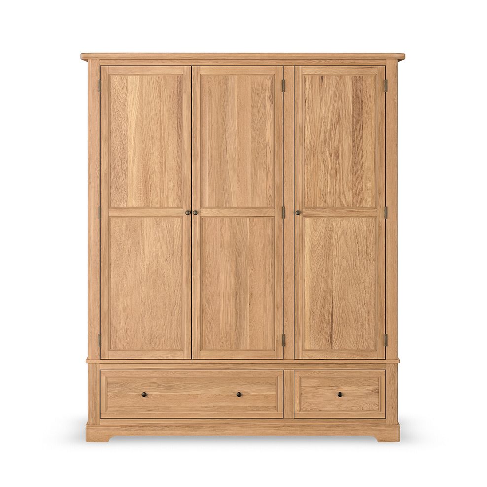 Brennan Natural Solid Oak Triple Wardrobe 5