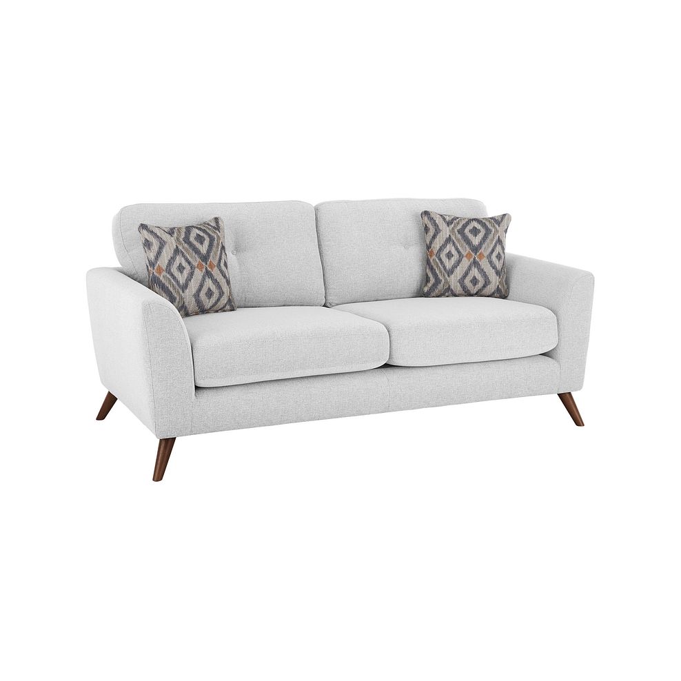 Bridgeport 3 Seater Sofa in Cream Fabric Thumbnail 3
