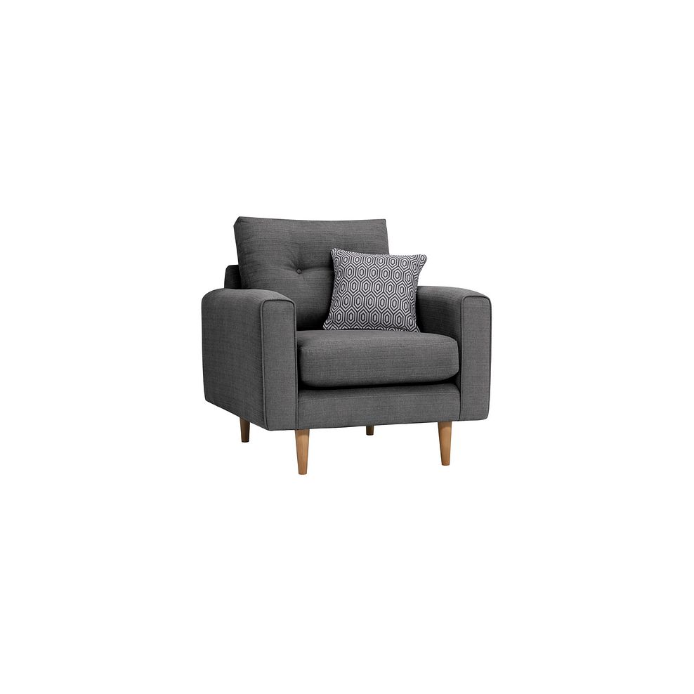 Brighton Charcoal Armchair with Charcoal Scatter 2