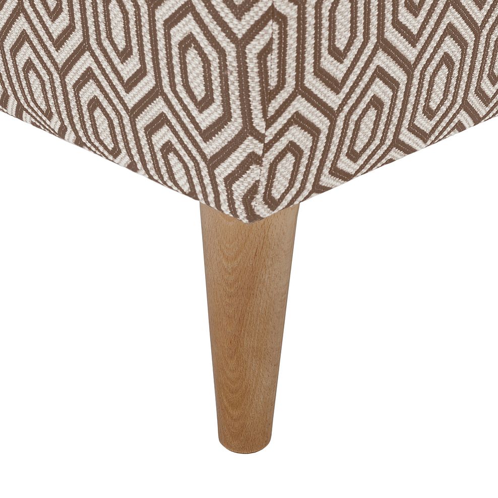 Brighton Patterned Parchment Footstool Thumbnail 3