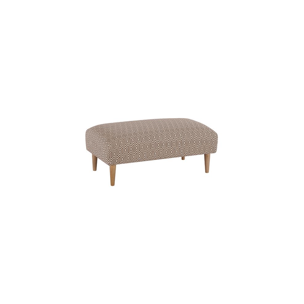 Brighton Patterned Parchment Footstool 1