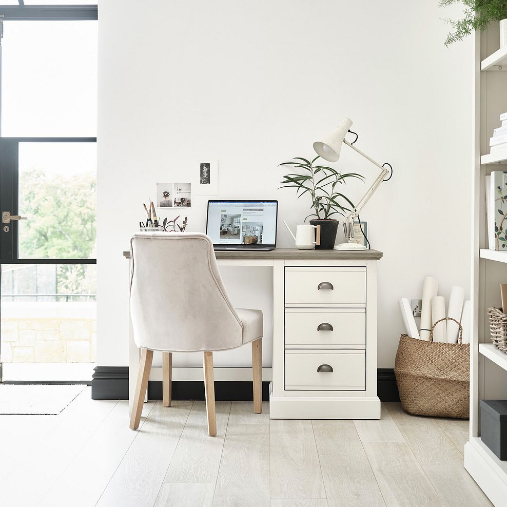 Brompton Painted Acacia and Ash Top Desk - Solid Hardwood 1