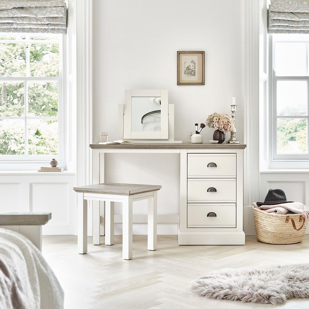 Brompton Painted Acacia and Ash Top Dressing Table - Solid Hardwood 1