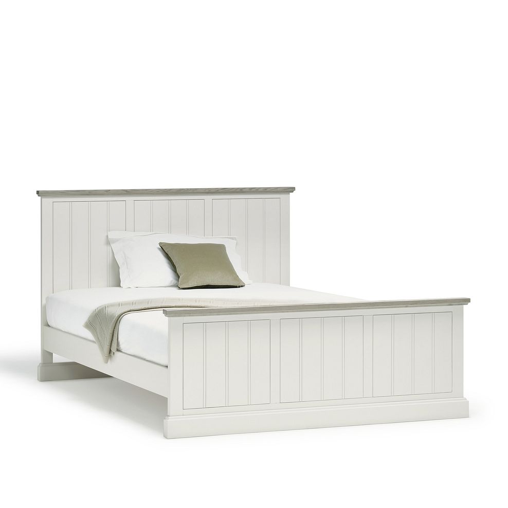 Brompton Painted Acacia and Ash Top King-size Bed - Solid Hardwood 3