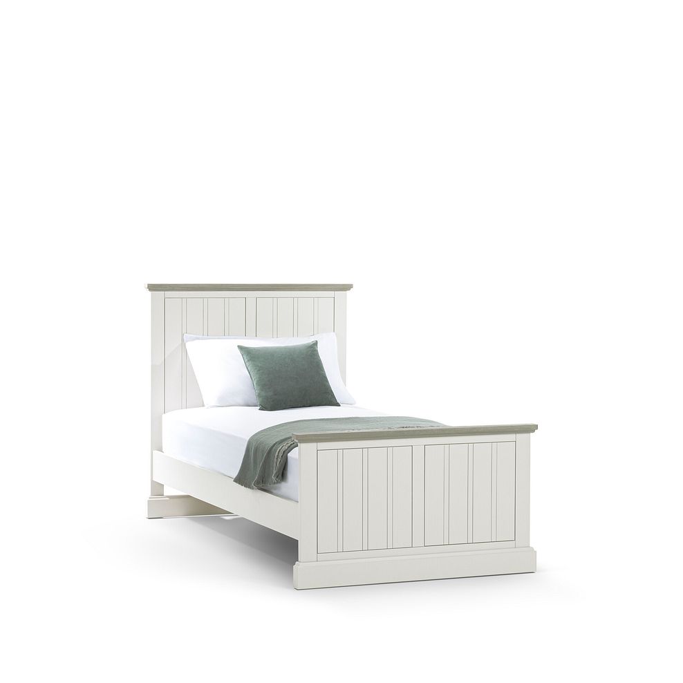 Brompton Painted Acacia and Ash Top Single Bed - Solid Hardwood 3