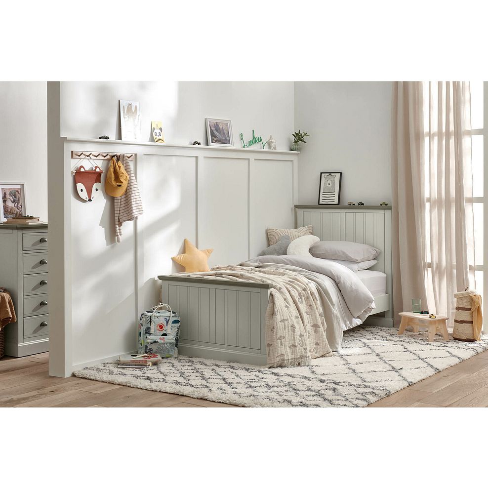 Brompton Painted Acacia and Ash Top Single Bed - Solid Hardwood 1